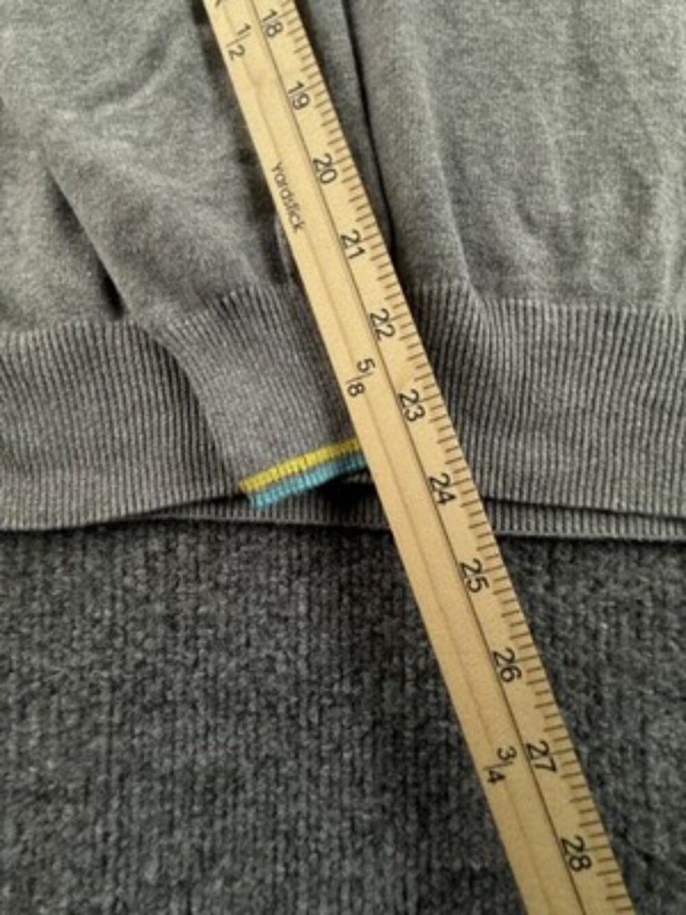 Fred Perry Pullover V-Neck Gray Women All Cotton Logo Sweater Long Sleeve Small - Picture 10 of 15